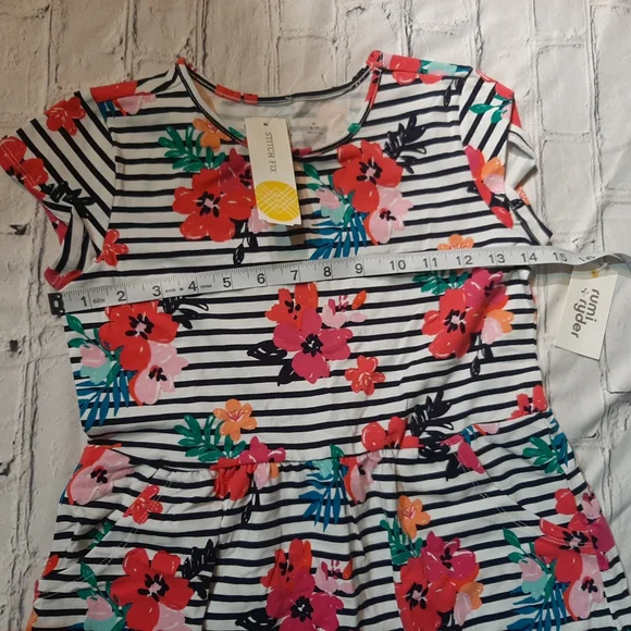 Rumi and Ryder Striped Floral Girls Dress NWT - Picture 6 of 10